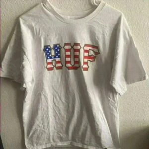 HUF Men White Tee L
